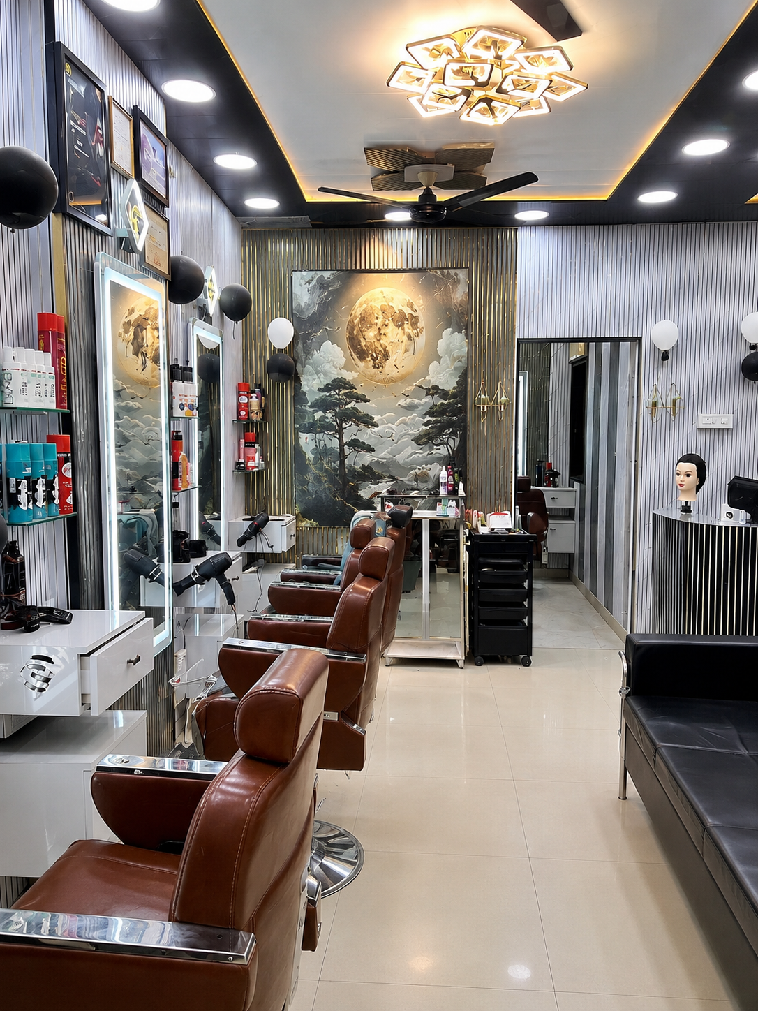Premium interiors and product wall